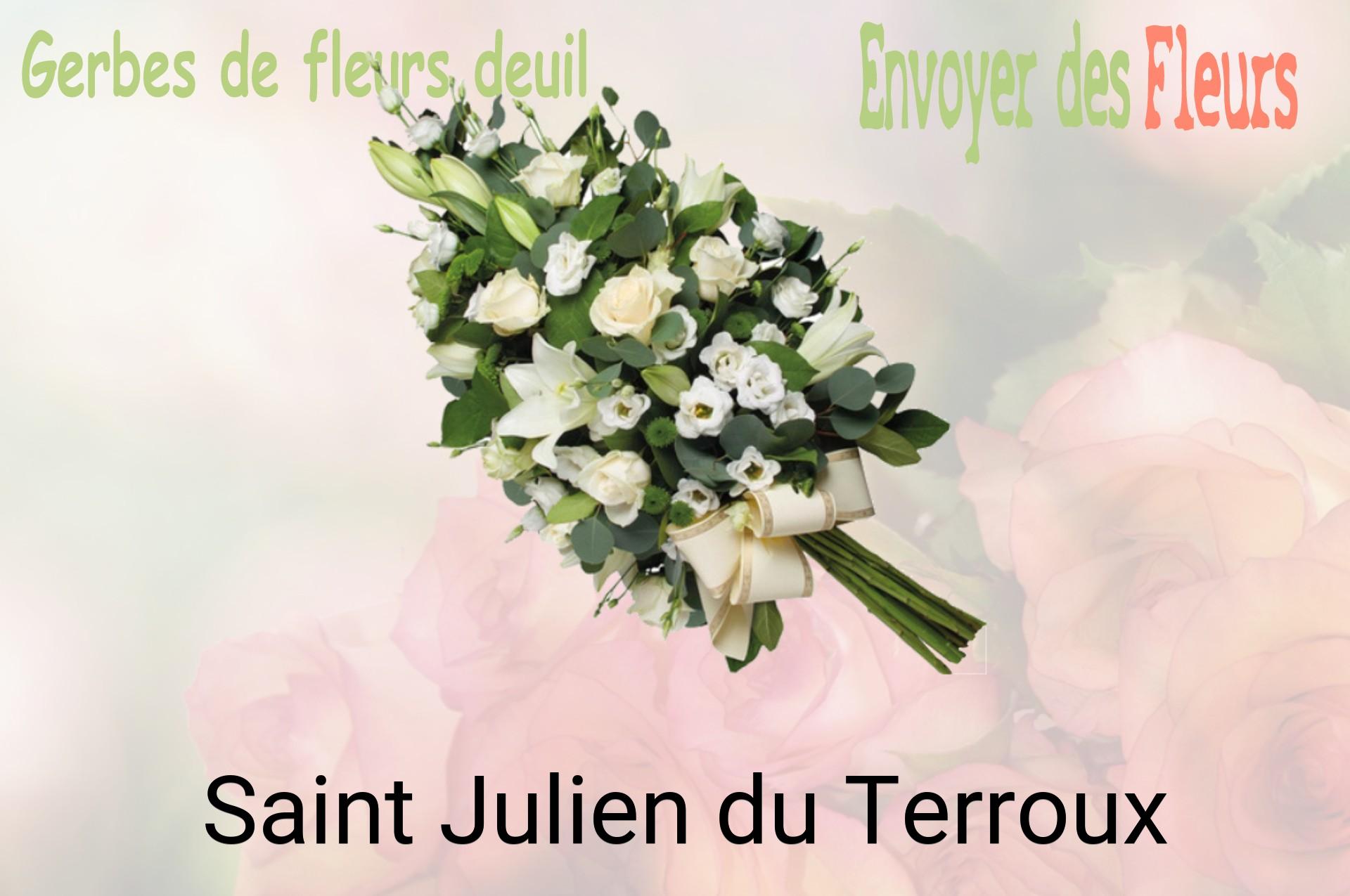 Gerbe de fleurs de deuil livrée à Saint-Julien-du-Terroux